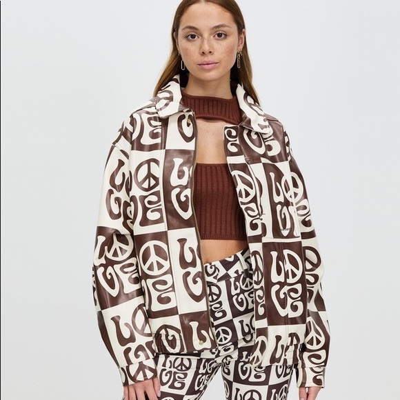 House of Sunny All You Need is Love Bomber Jacket - Picture 1 of 11